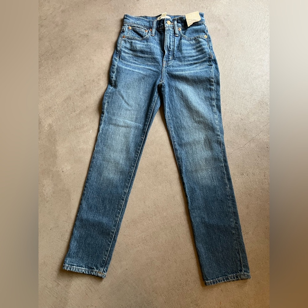 Madewell “The Perfect Vintage Jean” Straight Blue Jeans